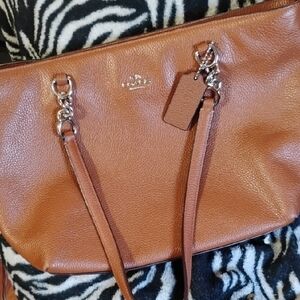 Coach Tan Leather Tote Bag